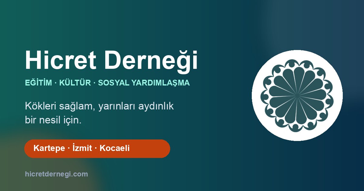 Hicret Eğitim Kültür Ve Sosyal Yardımlaşma Derneği